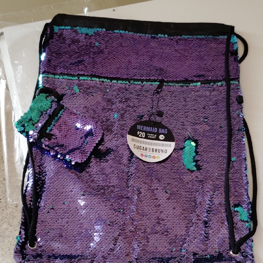Sugar & Bruno Purple Sequin Backpack